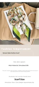 Vue détaillée d'un foulard en soie fleurie assorti avec un blazer et accessoires