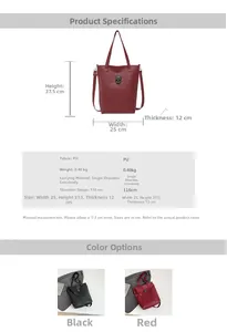 Detail view of large skull embossed tote bag with dimensions and technical specifications