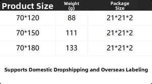 Size chart for lace lift curtains showing dimensions 70x120cm, 70x150cm, and 70x180cm
