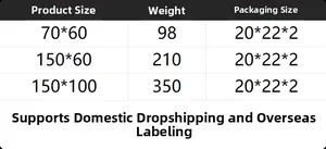 Size chart table for American vintage floral curtain showing dimensions and product weights