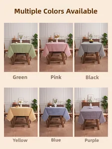 Detailed grid view showing six colorful plaid placemats with frayed edges for table decor
