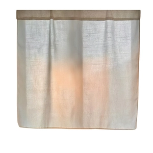 Japanese linen door curtain with translucent beige fabric for privacy and partition