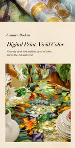 Detail der Ölgemälde-Blumenhülle zeigt digitale Druckqualität und die Textur