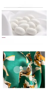 Vue détaillée de la soie de mûrier et des cocons montrant la texture satinée