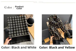 Detailed comparison of double-sided letter pattern scarves with soft tassel edges