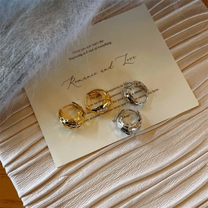 Hammered Water Drop Hoop Earrings With 925 Sterling Silver Earring Post Geometric Faceted Dainty Elegant Jewelry For Women