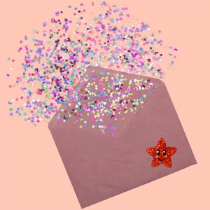 500pcs colorful star stickers roll with heart and moon shapes for gift decoration