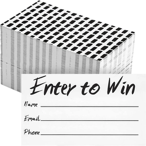 50-pack Enter to Win raffle tickets with Name Email and Phone entry fields for events