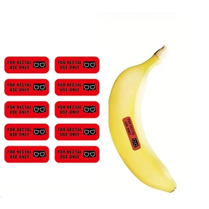 200 autocollants rouges For Rectal Use Only pour étiquetage humoristique et gag