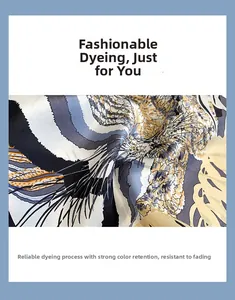 Detail of silk scarf showing high-quality leopard print and durable dyeing process