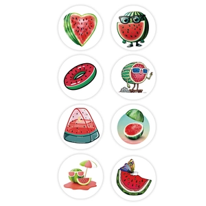 500pcs roll of 2.5cm cartoon summer watermelon stickers for gift sealing and decoration