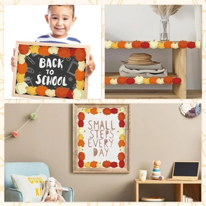 Pumpkin bulletin board border stickers for autumn and back to school classroom decoration