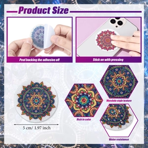 Waterproof mandala sensory stickers for anxiety relief with adhesive backing and 5cm diameter