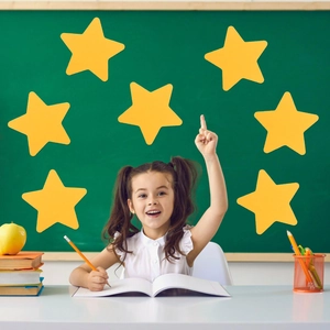 Stelle di carta gialle da 4 pollici per decorazioni di bacheche scolastiche in classe