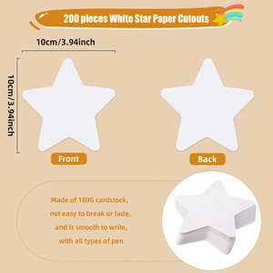 200 pezzi di ritagli di stelle in cartoncino da 4 pollici per decorazioni bacheca scolastica