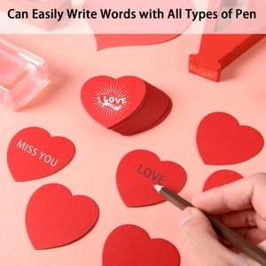360 pieces of 2-inch red heart paper cutouts for Valentine's Day cards and gift labels