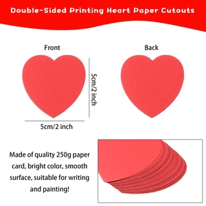 360 pieces of 2-inch red heart cardstock paper for Valentine's Day DIY crafts and decor