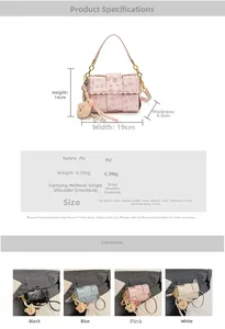 Spécifications techniques et dimensions du sac bandoulière tissé avec motifs de dessin animé