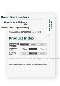 Detail of 100% mulberry silk scarf material and digital printing quality specifications