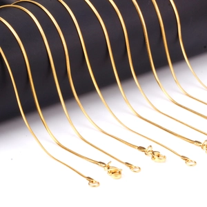 Snake Chain Necklace 316L Stainless Steel Jewelry For Men And Women Personalized All Match High Polish Electroplated Gold