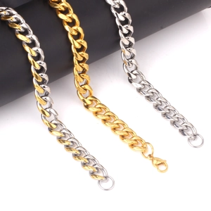Cuban Link Armband Edelstahl Schwere Kette Poliert Hip Hop Punk Streetwear Mode Schmuck Für Herren Damen