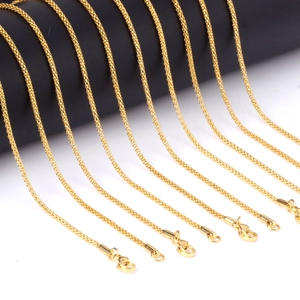 Collier Chaîne Popcorn En Acier Inoxydable Plaqué Or 18K Bijoux Minimalistes Unisexe Style Petit Ami Tendance