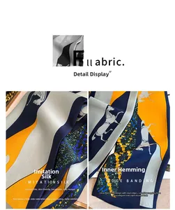 Detail of vintage horse print silk scarf showing seamless inner stitching and soft texture