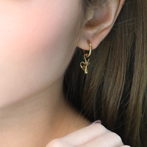 Orecchini A Cerchio In Acciaio Inossidabile Con Ciondoli Gesti Delle Mani Gioielli Di Moda Creativi Per Donna