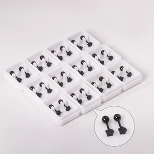 Geometrische Edelstahl Ohrstecker Roségold Schwarz Plattiert Herz Stern Twist Schraubverschluss Antiallergisch Piercing Schmuck