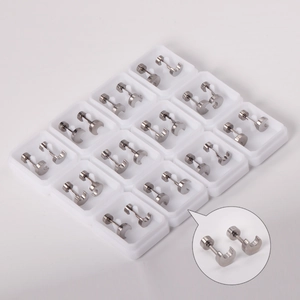 Série de 12 paires de boucles d'oreilles croissant de lune en acier inoxydable