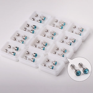 Stainless Steel Rhinestone Barbell Stud Earrings Minimalist Round Colorful Crystal Screw Back Piercing Jewelry Women