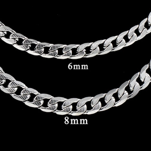 Detailansicht der 6mm und 8mm Edelstahl-Panzerketten mit strukturierter Oberfläche