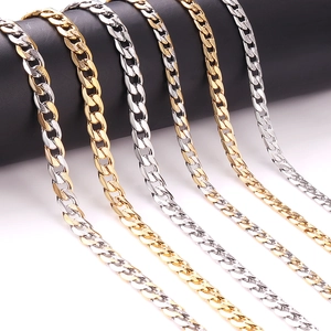 Herren Hip-Hop Panzerkette in Gold und Silber mit fein strukturierter Gravur-Optik