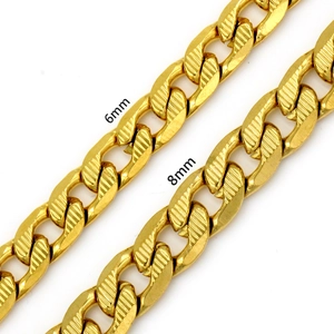 Herren Hip-Hop Panzerketten aus Gold-Edelstahl in 6mm und 8mm Breite verfügbar
