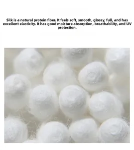 Close-up of raw natural silk cocoons showing premium protein fiber texture and quality