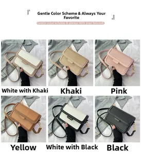 Collection de six sacs à bandoulière élégants en plusieurs coloris avec détails en métal