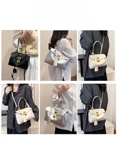Collage of tote bag styles in black, silver and beige with multiple carrying ways