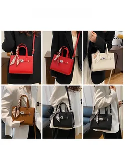 Collage de sac cabas en cuir grainé montrant les styles porté épaule et à la main
