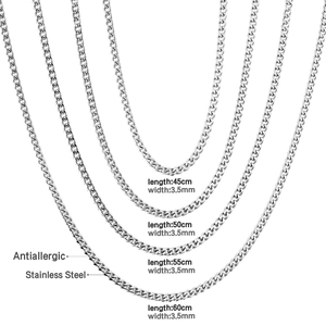 Comparaison détaillée de chaînes cubaines en acier de 3,5 mm en quatre longueurs