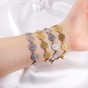 Roestvrij Staal Religieuze Sint-Benedictusmedaille Armband Onze Lieve Vrouw Van Guadalupe Armband Goud Zilver Vergulde Vrouwen Sieraden
