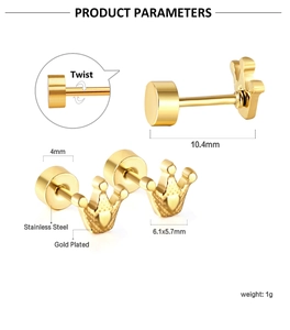 Spécifications détaillées et diagramme des dimensions techniques des boucles d'oreilles