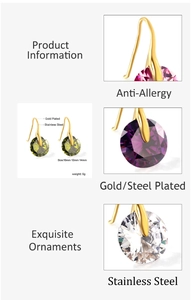 Close-up of gold plated stainless steel hook earrings showing 10mm 12mm 14mm sizes