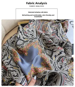 Macro détaillée du motif cachemire vintage sur le tissu en soie synthétique