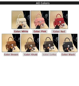 Vue détaillée en grille des sept options de couleur pour le sac à bandoulière chic