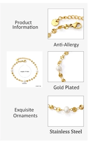 Détails du bracelet en perles d'acier inoxydable avec disques texturés et fermoir mousqueton