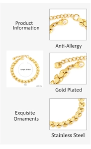 Detail eines 18K vergoldeten Edelstahlarmbands mit 8mm Weizenkette und sicherem Karabinerverschluss
