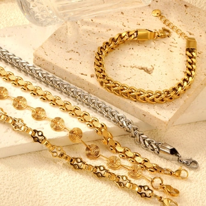 Europäisches INS Stil Unregelmäßiges Geometrisches Edelstahl Armband Für Damen 18K Vergoldet Verstellbarer Schmuck Hochwertiges Metall Handzubehör