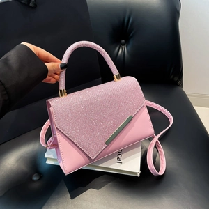 Sac Bandoulière Mode Pailleté En Cuir PU Femme Sac À Main Soirée Carré Sac À Épaule Chic