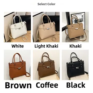 Sechs Farben von großen Shopper-Taschen mit Lychee-Muster und Schleifenschloss