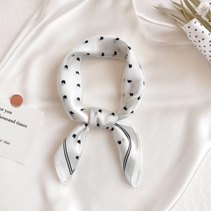 Women Mulberry Silk Square Scarf Elegant Print Small Neck Scarf Professional OL Style Fashion Silk Kerchief For Ladies